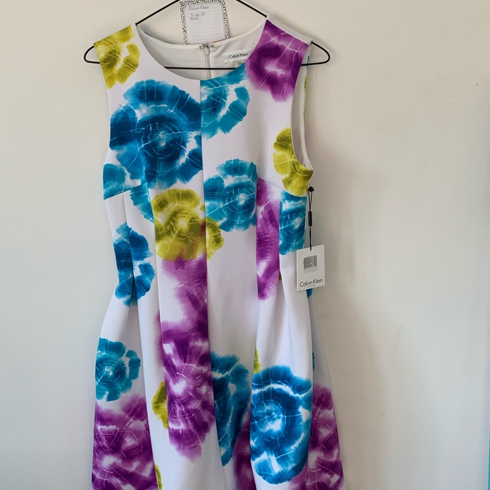 Colorful Calvin Klein Dress NWT